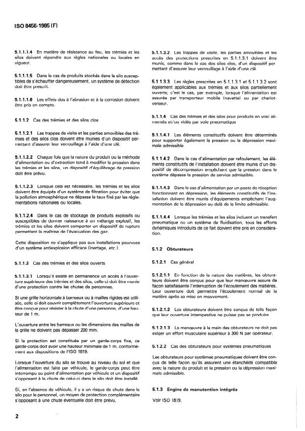 ISO 8456:1985 ISO 8456:1985 - Equipements de stockage de produits en vrac -- Code de sécurité - Page 4 preview