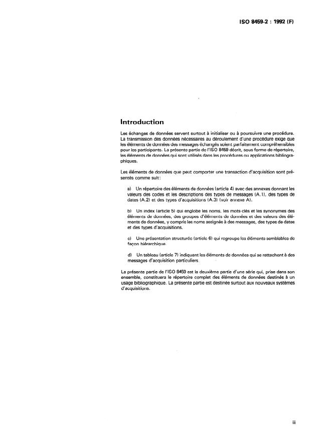 ISO 8459-2:1992 - Information et documentation -- Répertoire des éléments de données bibliographique