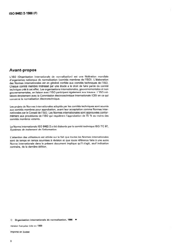 ISO 8462-2:1986 ISO 8462-2:1986 - Traitement de l'information -- Echange de données sur cartouche a bande magnétique de 6,30 mm (0,25 in) de large utilisant un enregistrement GCR a 394 ftpmm (10 000 ftpi), 39 cpmm (1 000 cpi) - Page 2 preview