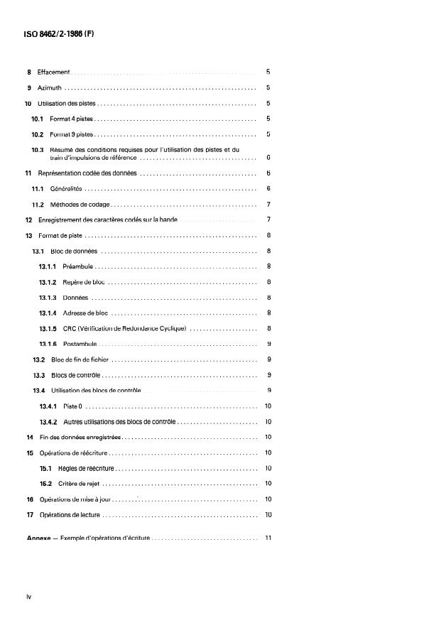 ISO 8462-2:1986 ISO 8462-2:1986 - Traitement de l'information -- Echange de données sur cartouche a bande magnétique de 6,30 mm (0,25 in) de large utilisant un enregistrement GCR a 394 ftpmm (10 000 ftpi), 39 cpmm (1 000 cpi) - Page 4 preview