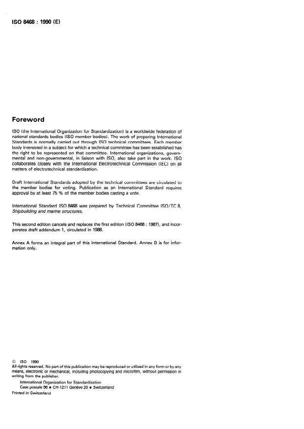 ISO 8468:1990 ISO 8468:1990 - Ship's bridge layout and associated equipment -- Requirements and guidelines - Page 2 preview