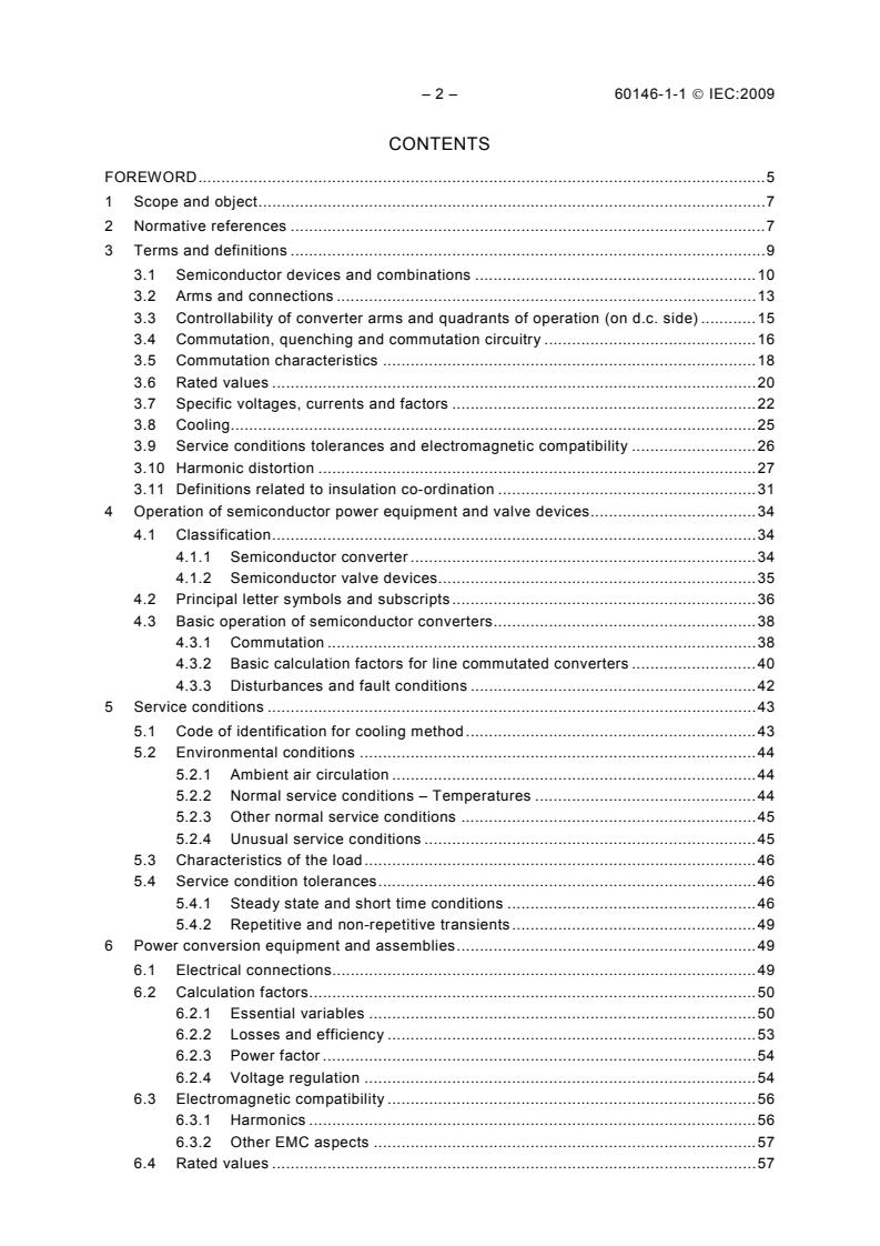 IEC 60146-1-1:2009 IEC 60146-1-1:2009 - Semiconductor converters - General requirements and line commutated converters - Part 1-1: Specification of basic requirements - Page 4 preview