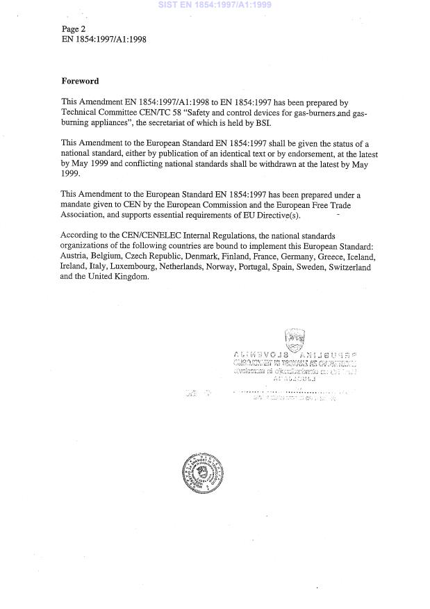 EN 1854:1997/A1:1998 EN 1854:1997/A1:1999 - Page 4 preview