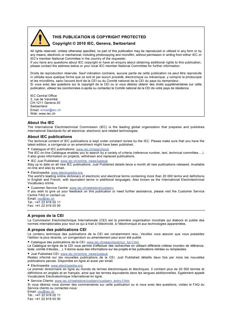 IEC 62497-2:2010 IEC 62497-2:2010 - Railway applications - Insulation coordination - Part 2: Overvoltages and related protection - Page 2 preview