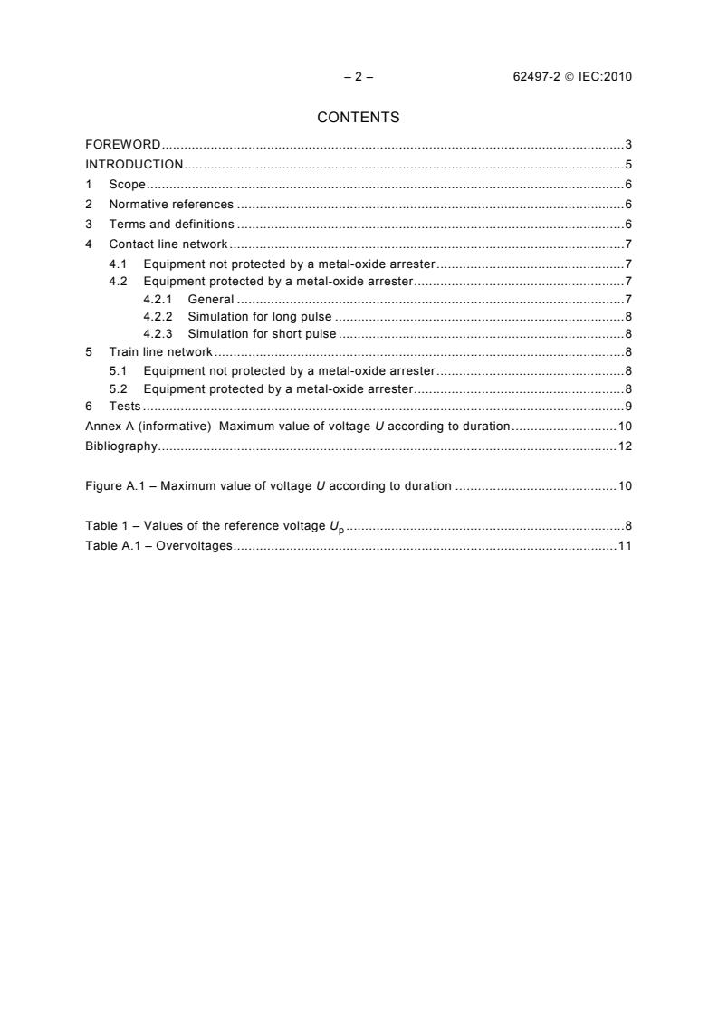 IEC 62497-2:2010 IEC 62497-2:2010 - Railway applications - Insulation coordination - Part 2: Overvoltages and related protection - Page 4 preview
