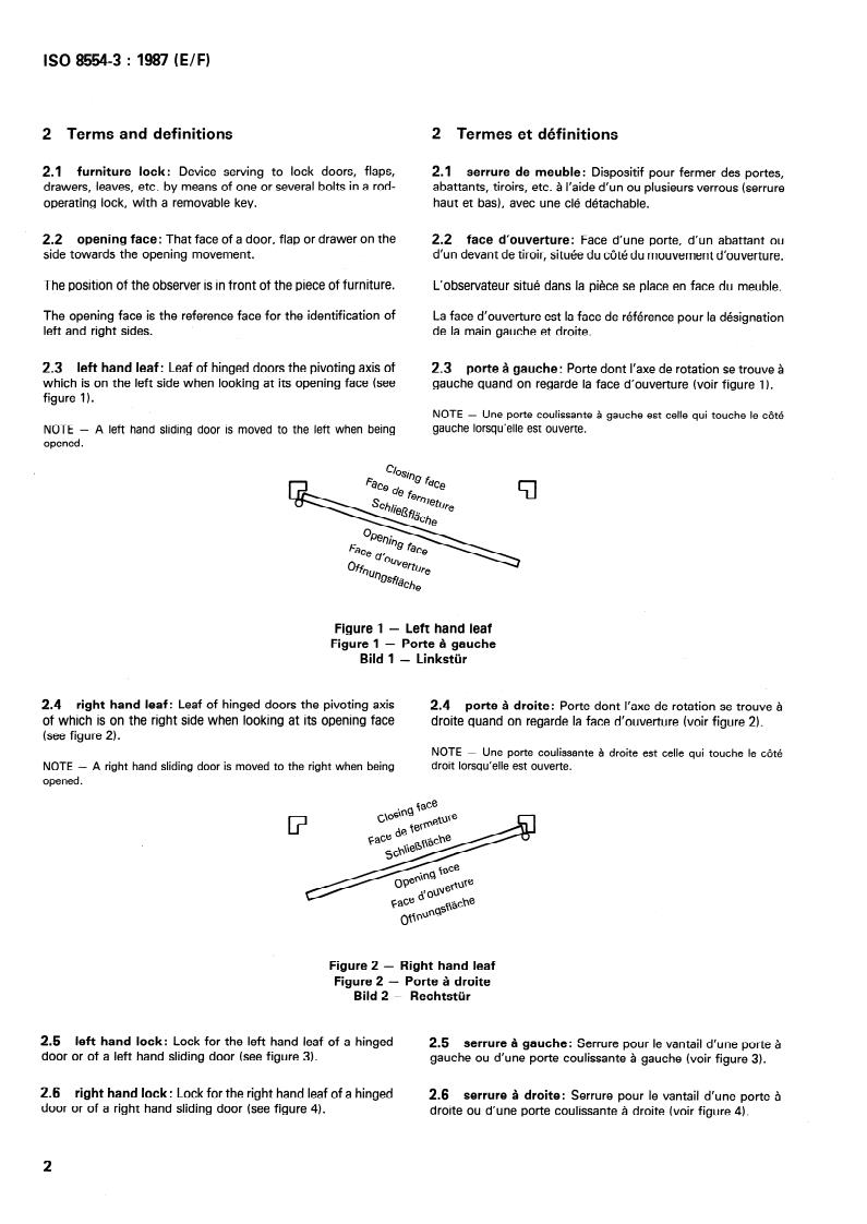 ISO 8554-3:1987 - Hardware for furniture — Terms for furniture locks