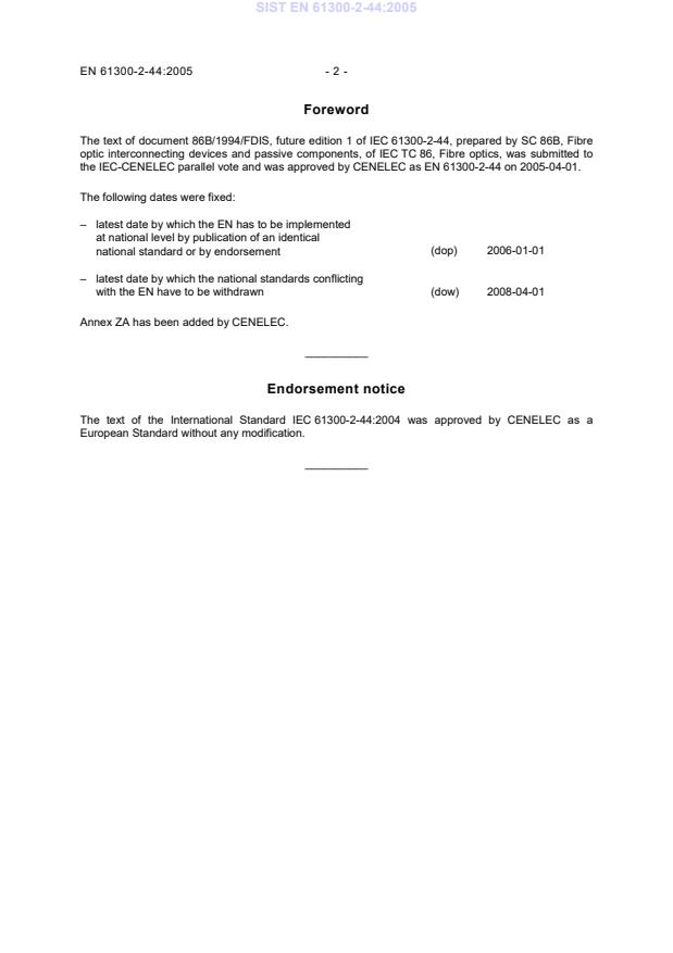 EN 61300-2-44:2005 EN 61300-2-44:2005 - Page 4 preview