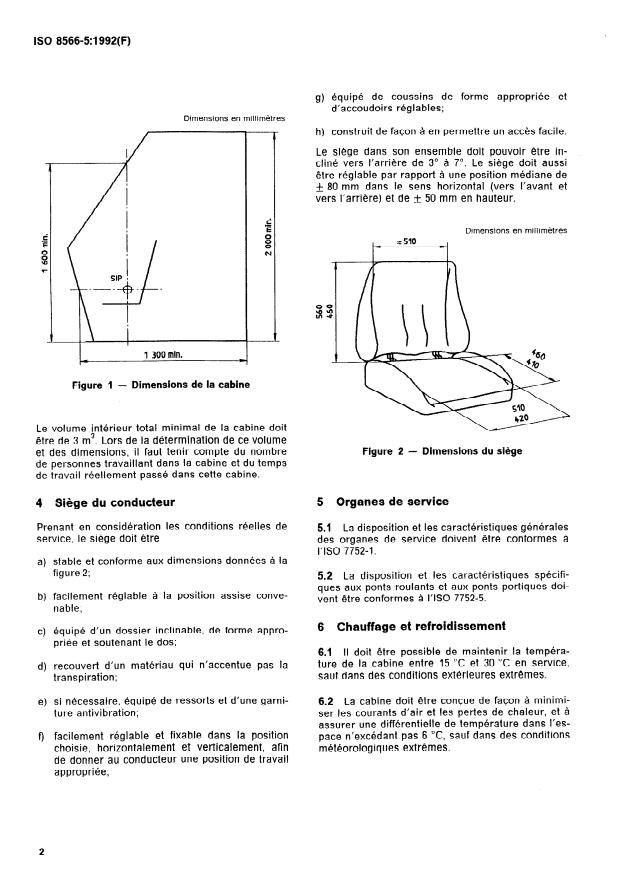 ISO 8566-5:1992 ISO 8566-5:1992 - Appareils de levage a charge suspendue -- Cabines - Page 4 preview