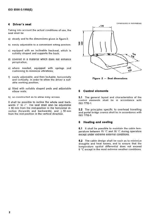 ISO 8566-5:1992 ISO 8566-5:1992 - Cranes -- Cabins - Page 4 preview