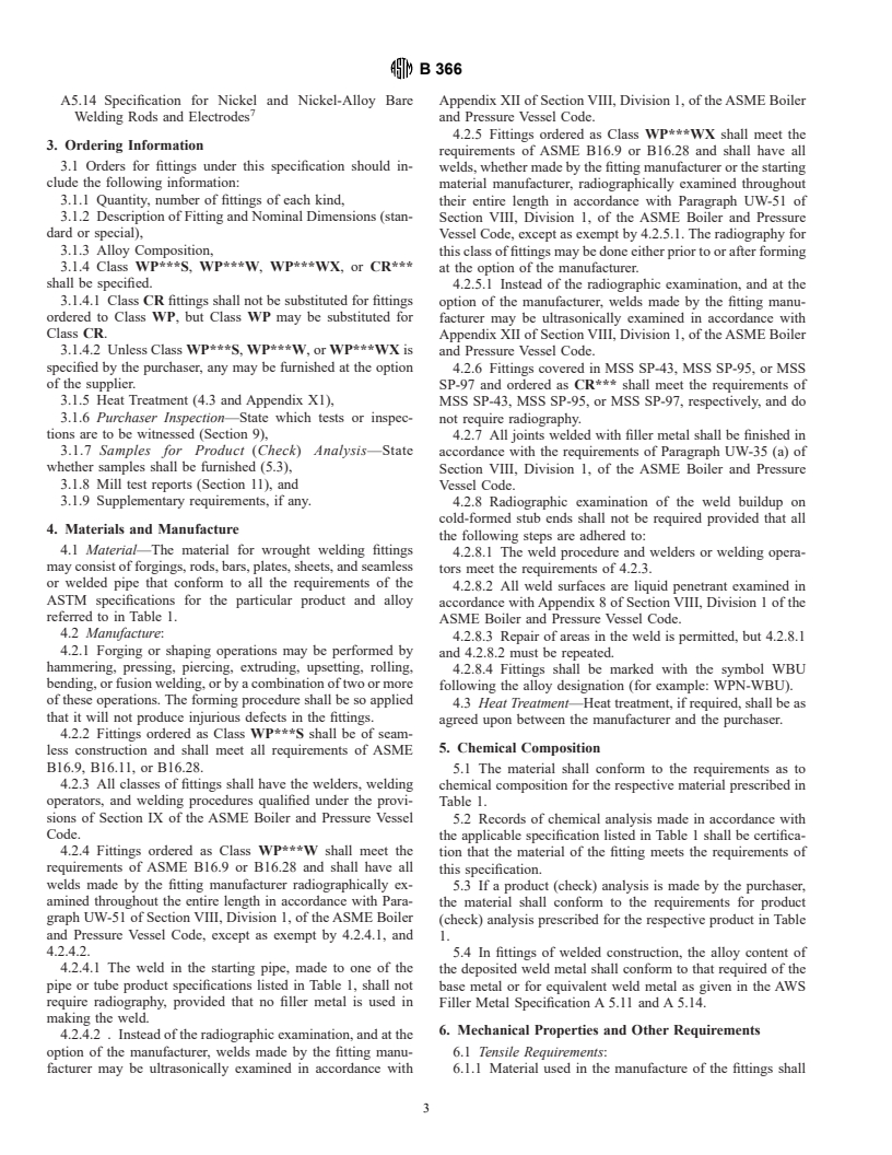 ASTM B366-00 - Standard Specification for Factory-Made Wrought Nickel and Nickel Alloy Fittings