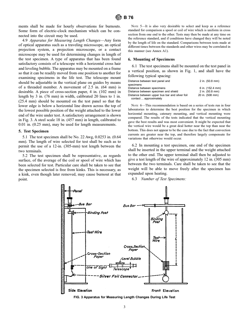 ASTM B76-90(1995)e1 - Standard Test Method for Accelerated Life of Nickel-Chromium and Nickel-Chromium-Iron Alloys for Electrical Heating