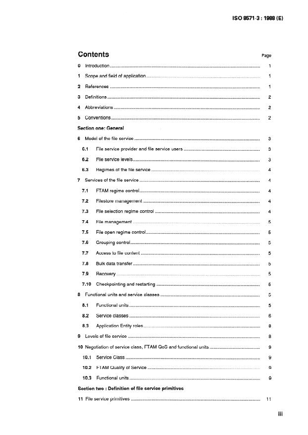 ISO 8571-3:1988 - Information processing systems -- Open Systems Interconnection -- File Transfer, Access and Management
