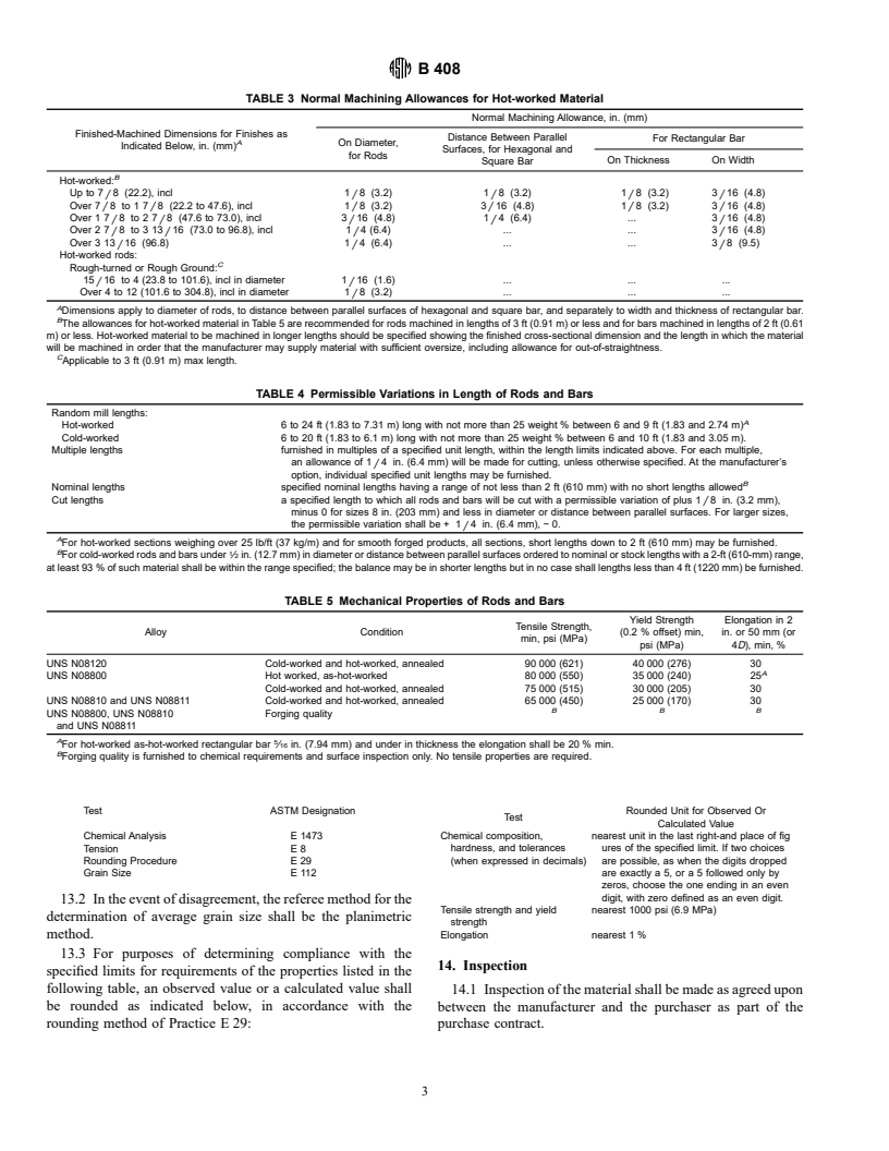 ASTM B408-96 - Standard Specification for Nickel-Iron-Chromium Alloy Rod and Bar