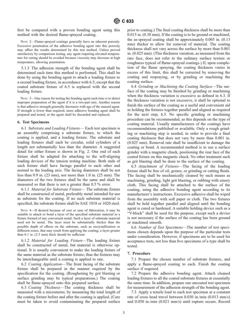 ASTM C633-79(1999) - Standard Test Method for Adhesion or Cohesion Strength of Thermal Spray Coatings