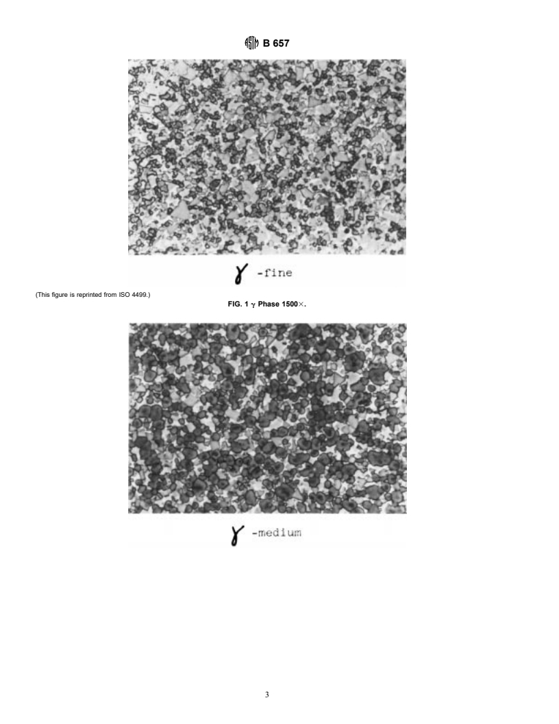 ASTM B657-92(1996)e1 - Standard Test Method for Metallographic Determination of Microstructure in Cemented Tungsten Carbides