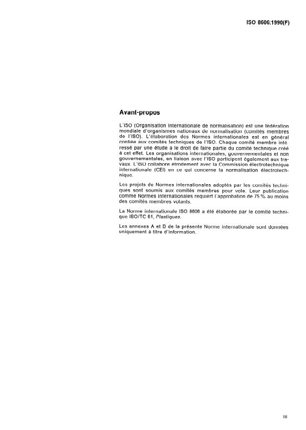 ISO 8606:1990 - Plastiques -- Préimprégnés -- Mélanges a mouler en masse BMC et DMC -- Base de spécification