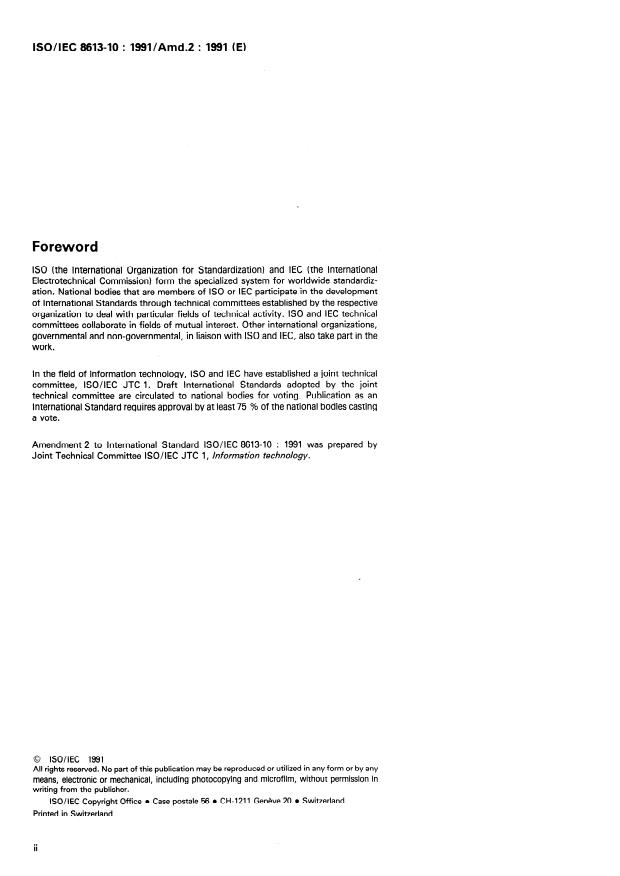 ISO/IEC 8613-10:1991/Amd 2:1991 ISO/IEC 8613-10:1991/Amd 2:1991 - Formal specification of the Raster Graphics content architectures - Page 2 preview