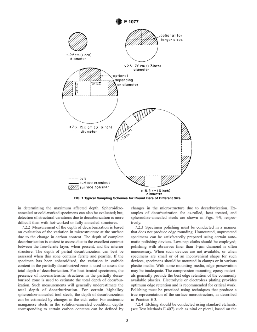 ASTM E1077-01 - Standard Test Methods for Estimating the Depth of Decarburization of Steel Specimens