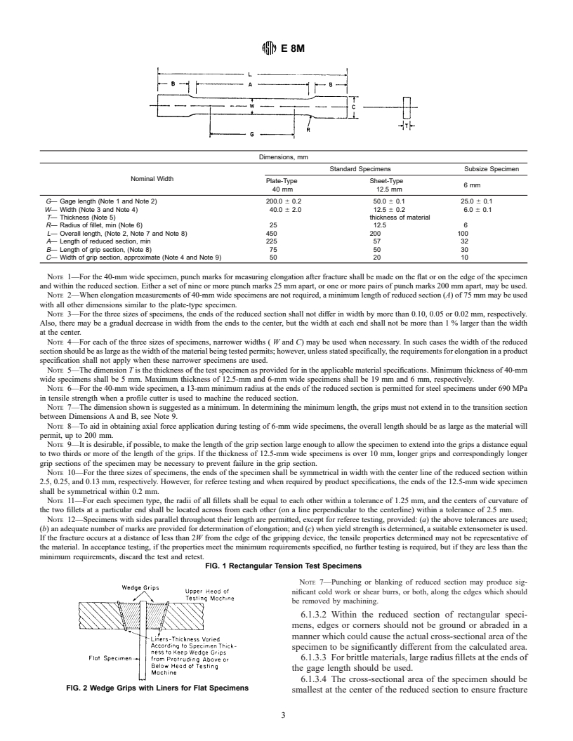 ASTM E8M-00b - Standard Test Methods for Tension Testing of Metallic Materials [Metric]