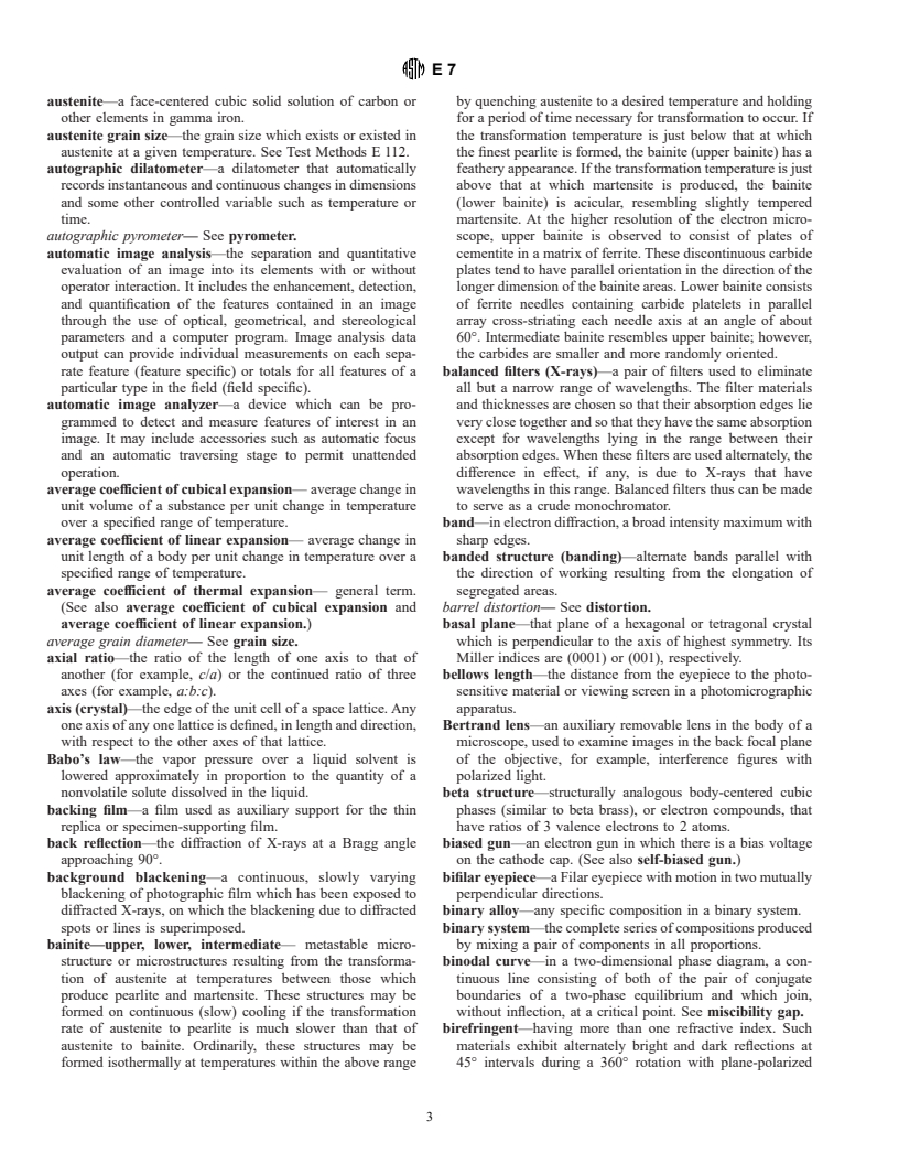 ASTM E7-00 - Standard Terminology Relating to Metallography