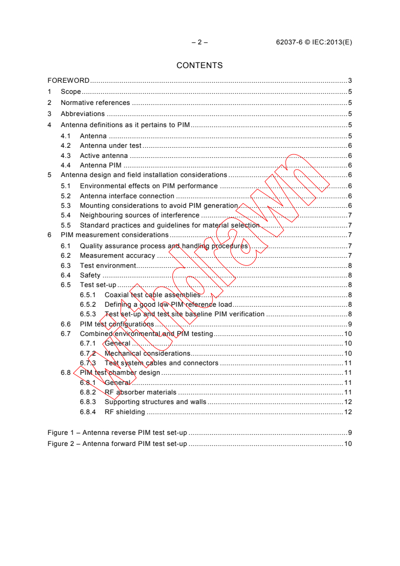 IEC 62037-6:2013 IEC 62037-6:2013 - Passive RF and microwave devices, intermodulation level measurement - Part 6: Measurement of passive intermodulation in antennas
Released:1/16/2013
Isbn:9782832205815 - Page 4 preview