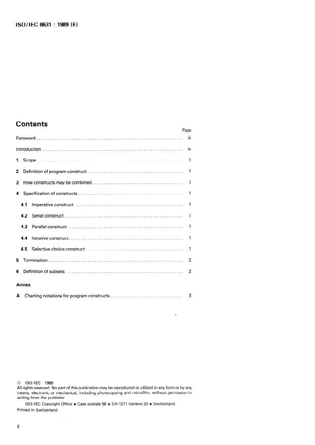 ISO/IEC 8631:1989 ISO/IEC 8631:1989 - Information technology -- Program constructs and conventions for their representation - Page 2 preview