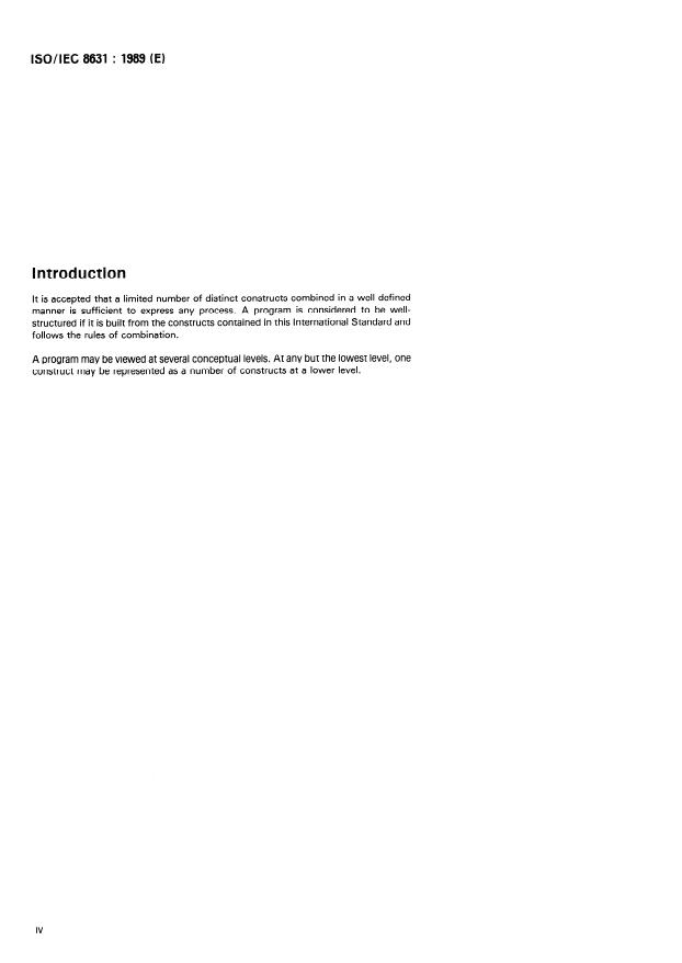 ISO/IEC 8631:1989 ISO/IEC 8631:1989 - Information technology -- Program constructs and conventions for their representation - Page 4 preview