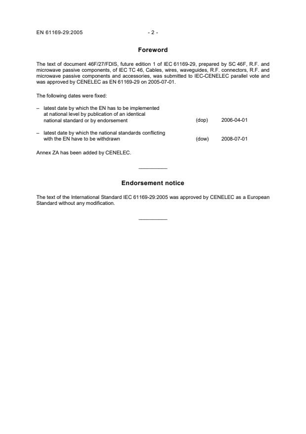 SIST EN 61169-29:2008 SIST EN 61169-29:2008 - Page 4 preview