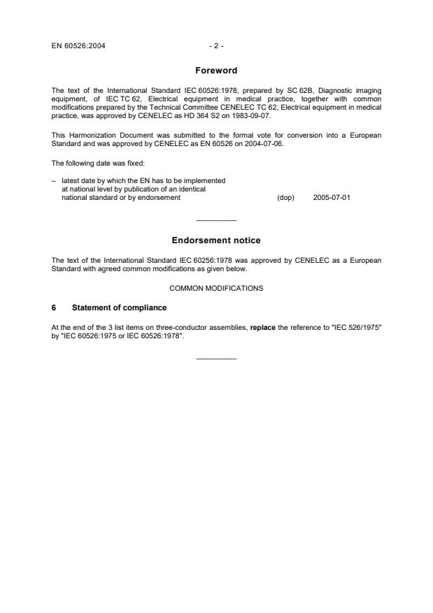 EN 60526:2004 EN 60526:2005 - Page 4 preview
