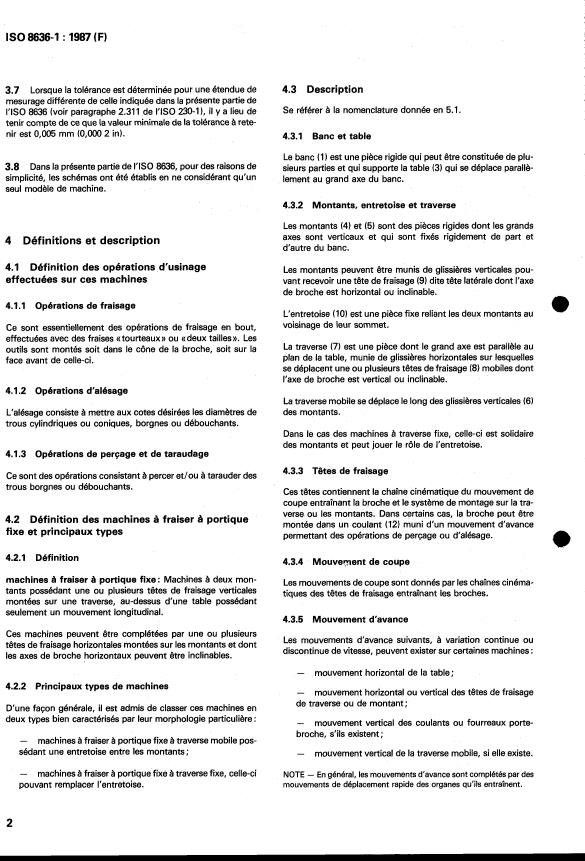 ISO 8636-1:1987 ISO 8636-1:1987 - Conditions de réception des machines a fraiser a portique -- Contrôle de la précision - Page 4 preview