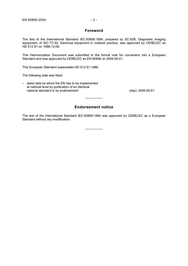 EN 60806:2004 EN 60806:2005 - Page 4 preview