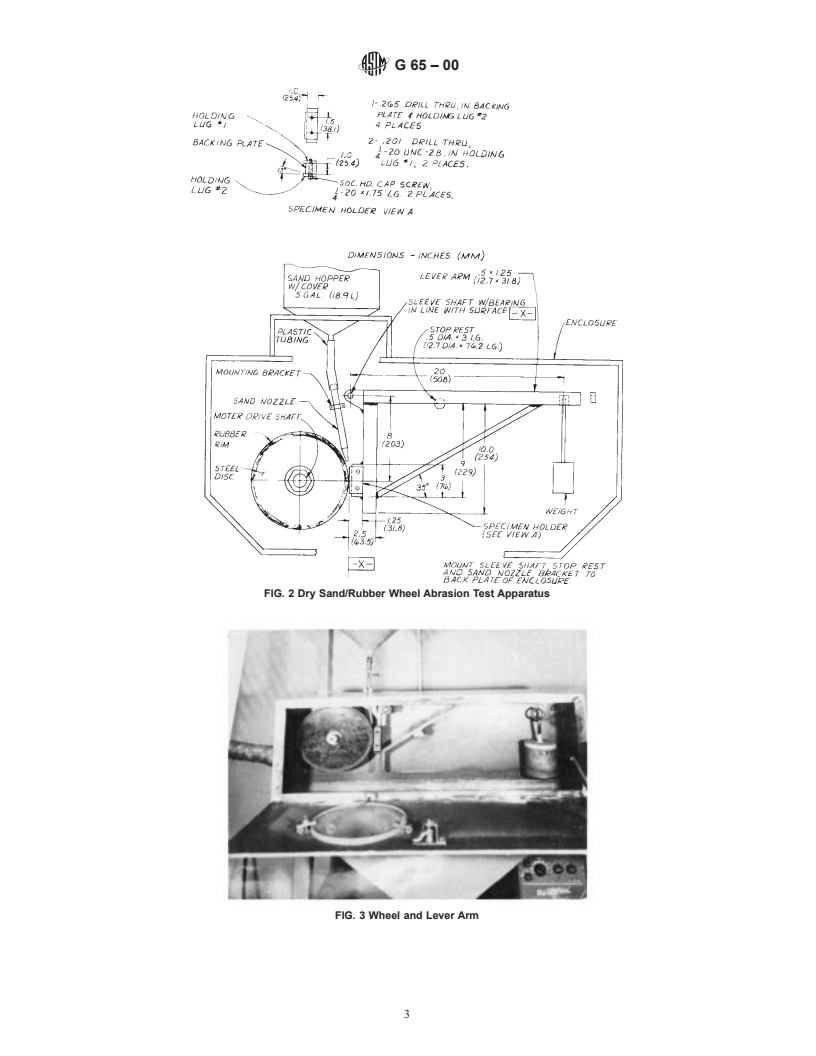 ASTM G65-00 - Standard Test Method for Measuring Abrasion Using the Dry Sand/Rubber Wheel Apparatus