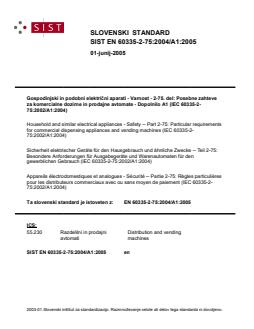 EN 60335-2-75:2004/A1:2005 EN 60335-2-75:2004/A1:2005 - Page 1 preview