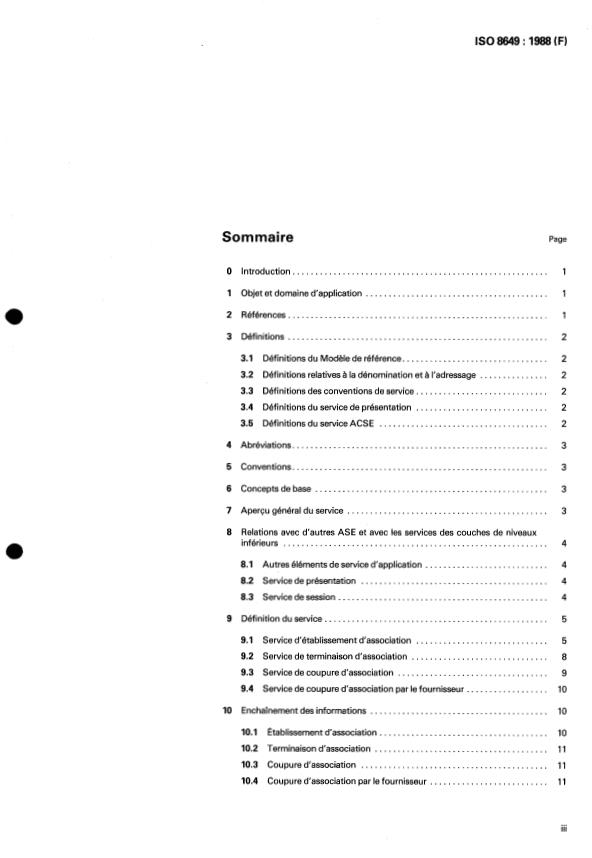 ISO 8649:1988 - Systemes de traitement de l'information -- Interconnexion de systemes ouverts -- Définition du service pour l'élément de service de contrôle d'association