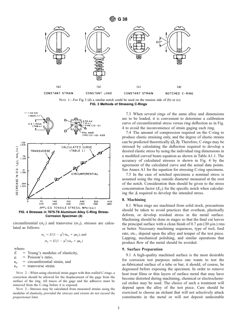 ASTM G38-73(1995)E1 - Standard Practice for Making and Using C-Ring Stress-Corrosion Test Specimens