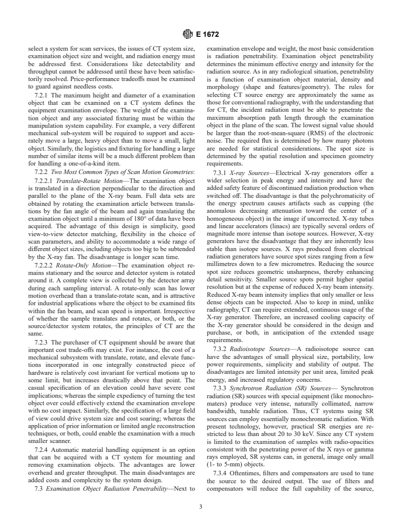 ASTM E1672-95(2001) - Standard Guide for Computed Tomography (CT) System Selection