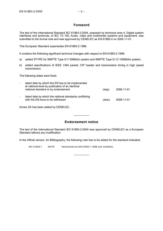 EN 61883-2:2005 EN 61883-2:2007 - Page 4 preview