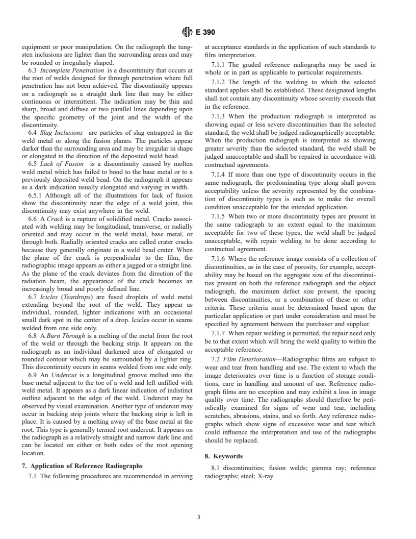 ASTM E390-95 - Standard Reference Radiographs for Steel Fusion Welds