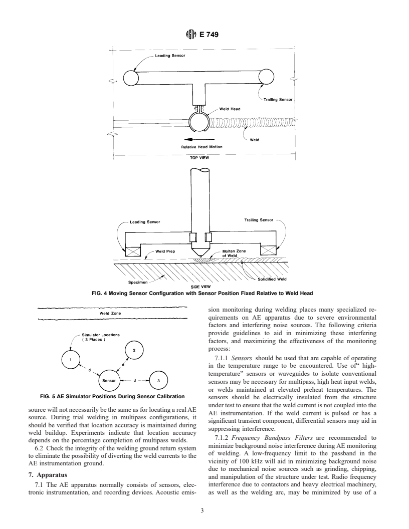 ASTM E749-96 - Standard Practice for Acoustic Emission Monitoring During Continuous Welding