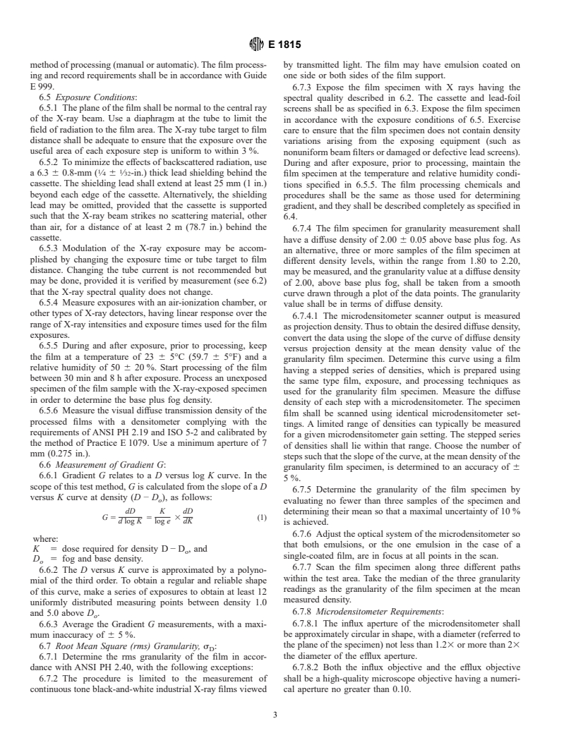 ASTM E1815-96 - Standard Test Method for Classification of Film Systems for Industrial Radiography