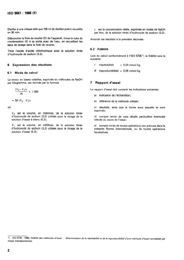 ISO 8661:1988 ISO 8661:1988 - Caprolactame a usage industriel -- Dosage des bases volatiles -- Méthode titrimétrique apres distillation - Page 4 preview