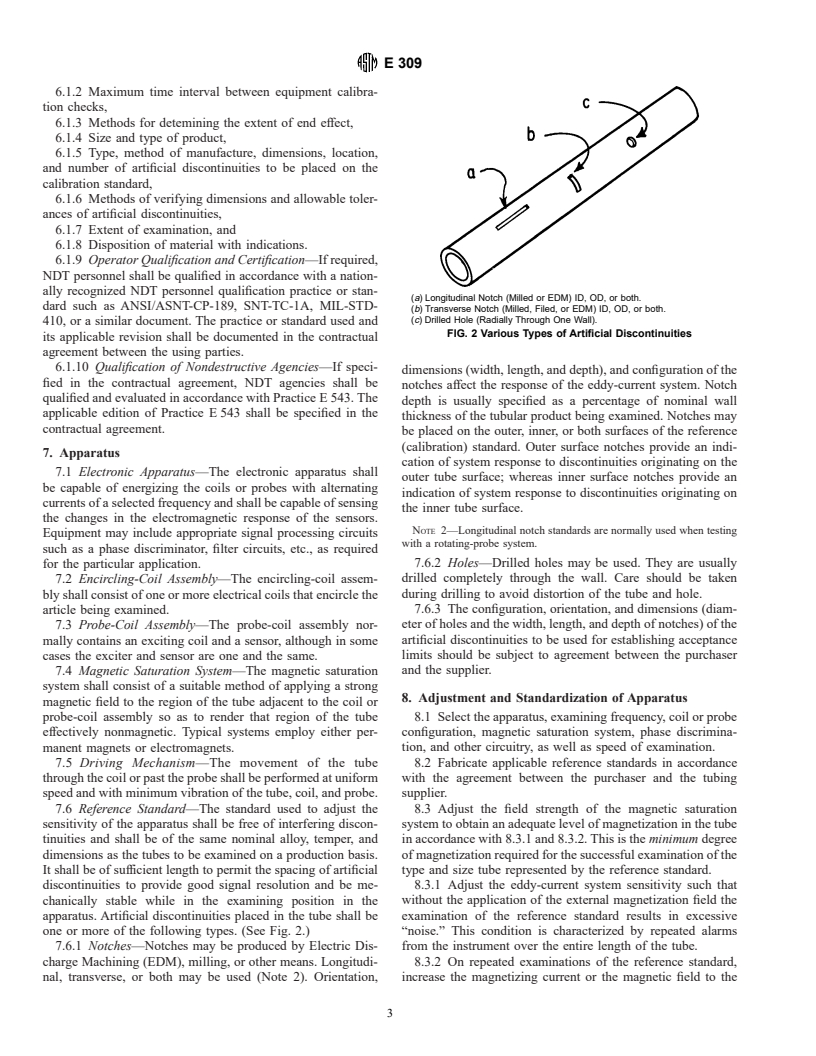 ASTM E309-95 - Standard Practice for Eddy-Current Examination of Steel Tubular Products Using Magnetic Saturation