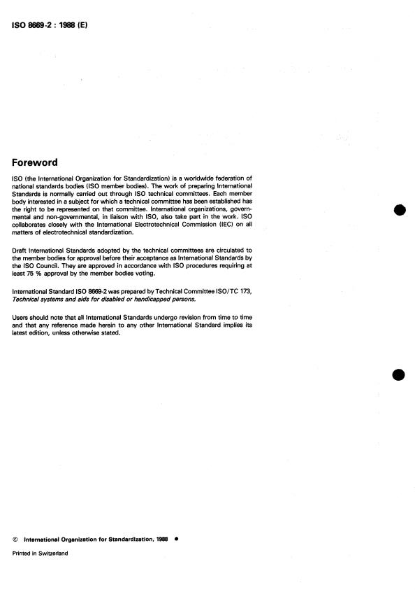 ISO 8669-2:1988 ISO 8669-2:1988 - Urine collection bags - Page 2 preview