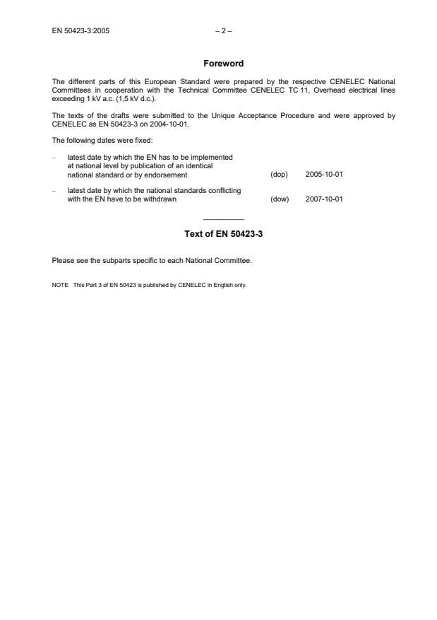 EN 50423-3:2005 EN 50423-3:2005 - Page 4 preview