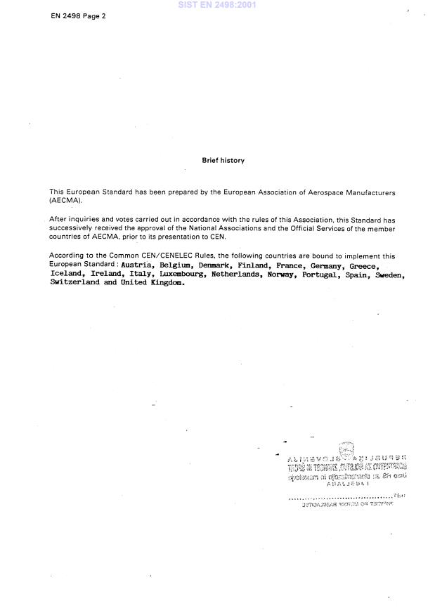 SIST EN 2498:2001 SIST EN 2498:2001 - Page 4 preview