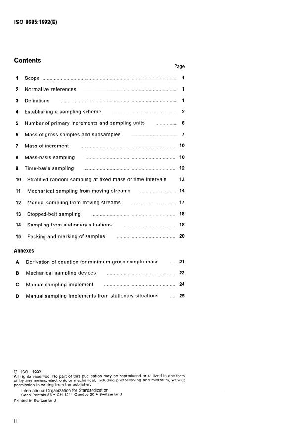 SIST ISO 8685:1998 ISO 8685:1992 - Aluminium ores -- Sampling procedures - Page 2 preview