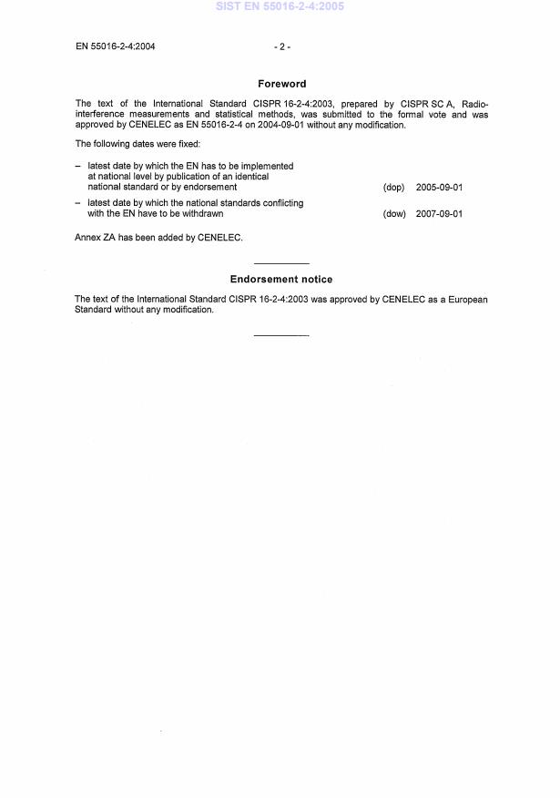 EN 55016-2-4:2004 EN 55016-2-4:2005 - Page 4 preview