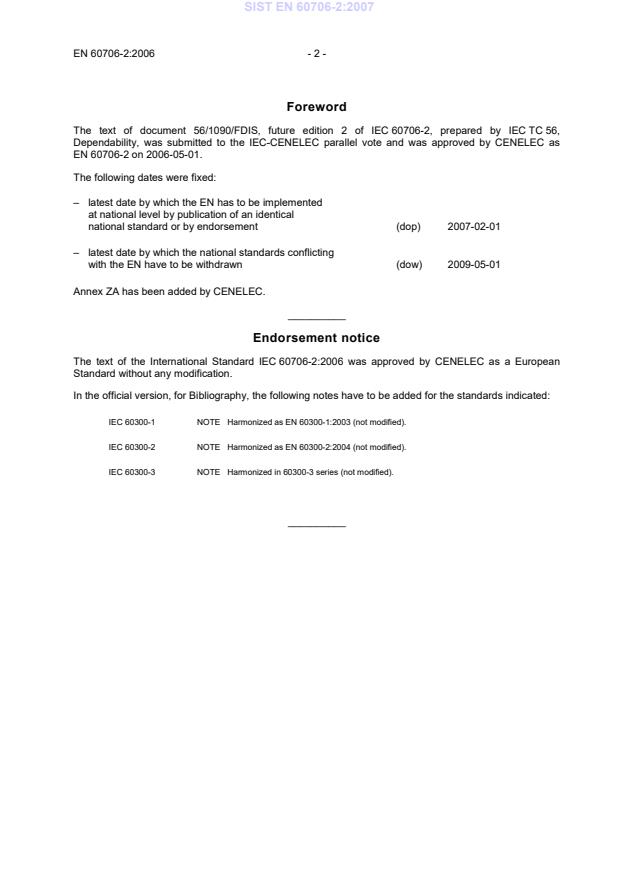 EN 60706-2:2006 EN 60706-2:2007 - Page 4 preview