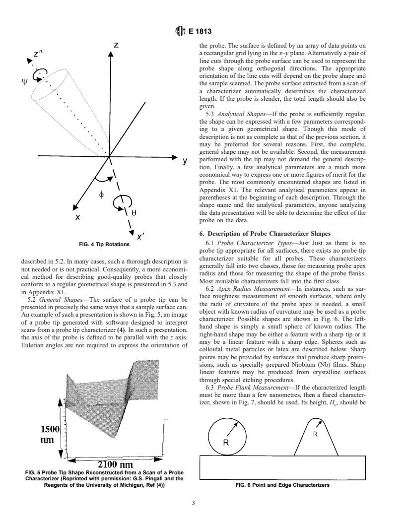 ASTM E1813-96e1 - Standard Practice for Measuring and Reporting Probe Tip Shape in Scanning Probe Microscopy