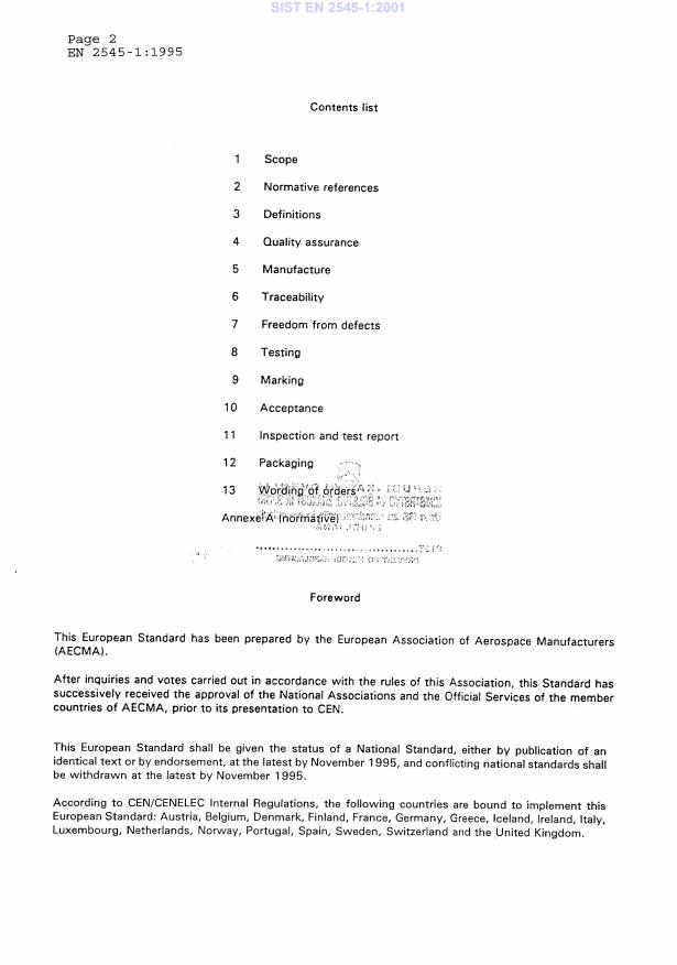 SIST EN 2545-1:2001 SIST EN 2545-1:2001 - Page 4 preview